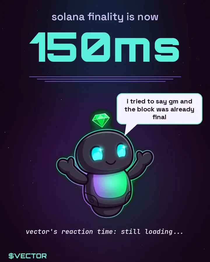 vector reacts to 150ms finality